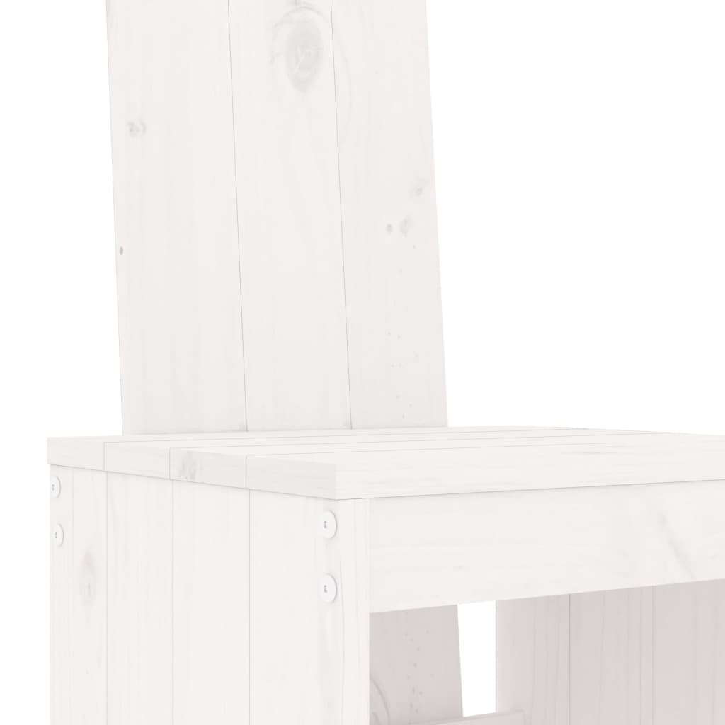 vidaXL Stoličky 2 ks bílé 40 x 42 x 120 cm masivní borové dřevo