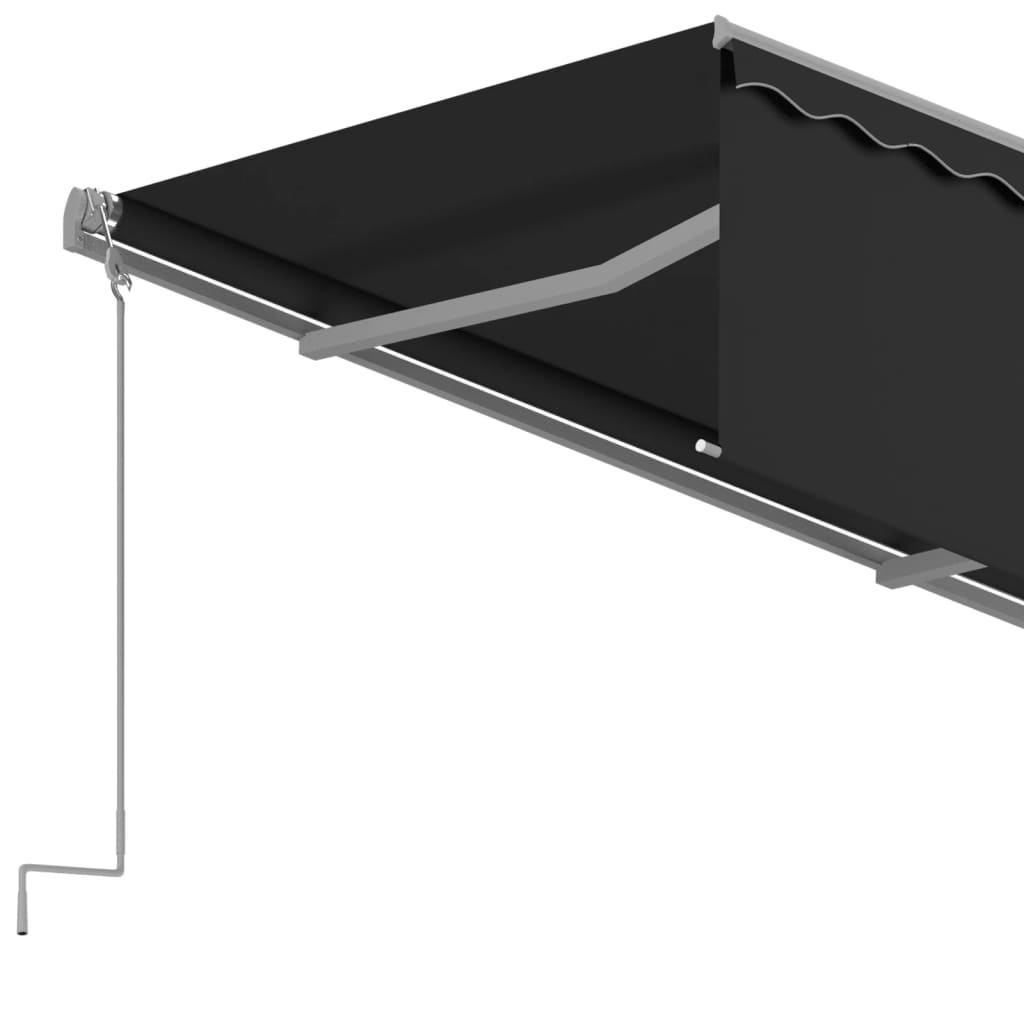 vidaXL Automatická zatahovací markýza s roletou 4 x 3 m antracitová