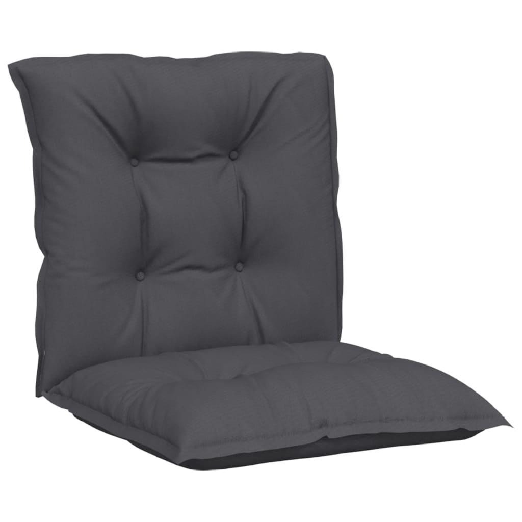 vidaXL Podušky na židli nízké opěradlo 4 ks antracitové 100x50x7 cm