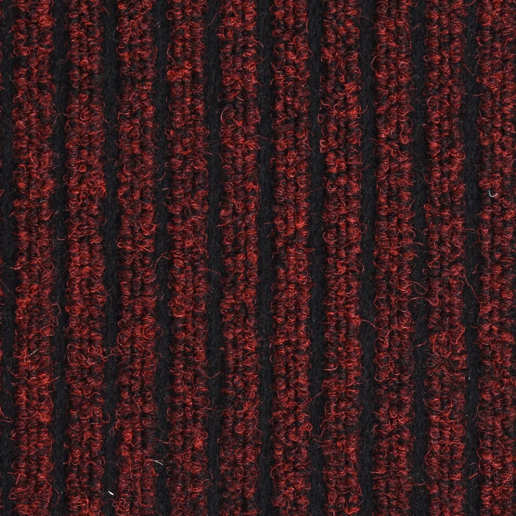 vidaXL Rohožka pruhovaná červená 80 x 120 cm