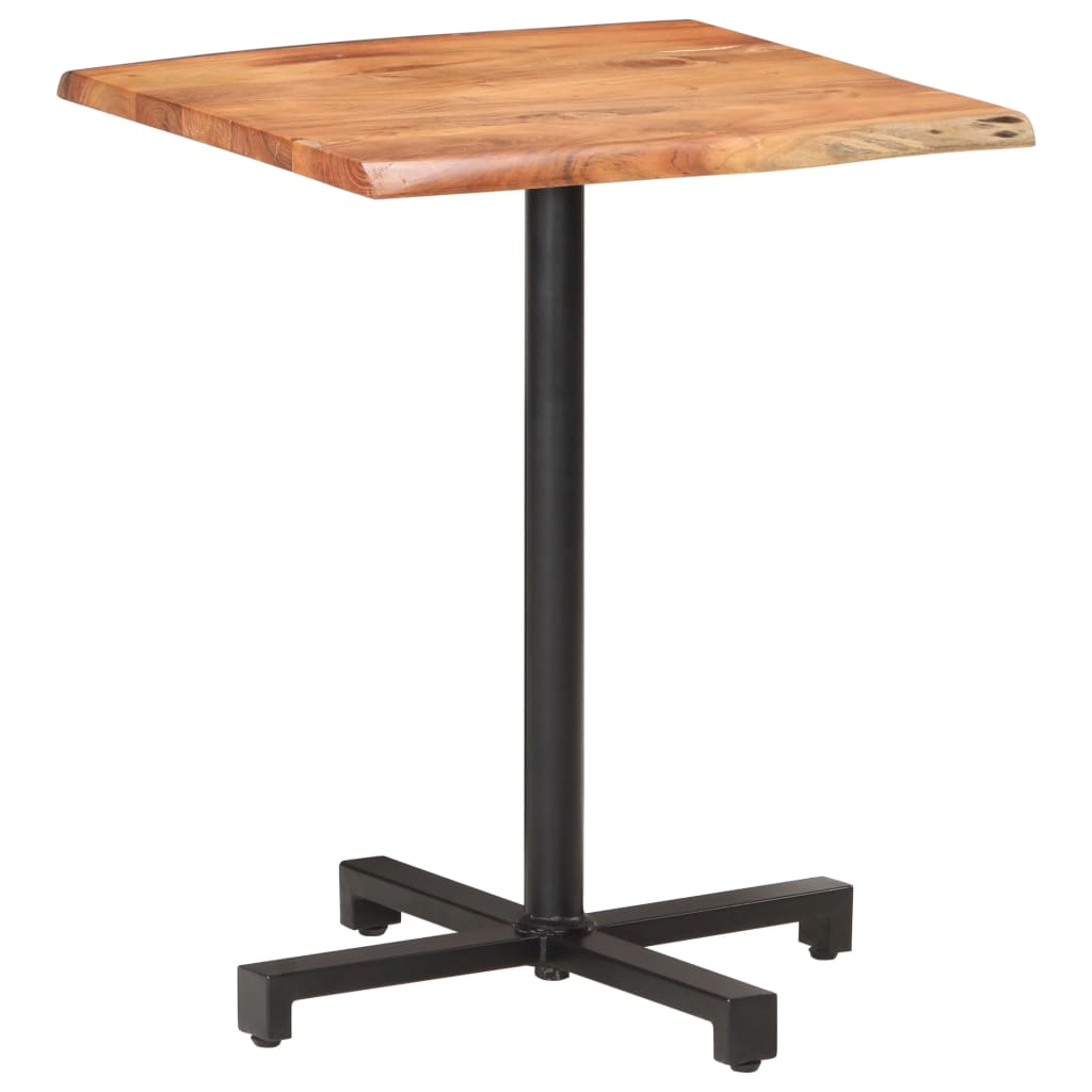 vidaXL Bistro stolek s živými hranami 60 x 60 x 75 cm masivní akácie