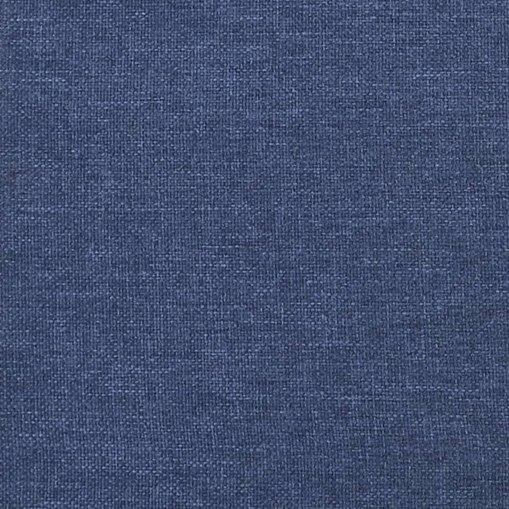 vidaXL Čelo postele typu ušák modré 203x16x118/128 cm textil