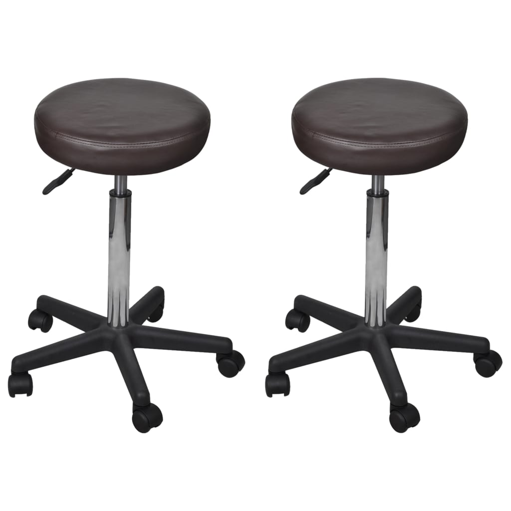 vidaXL Kancelářské stoličky 2 ks hnědé 35,5x84 cm umělá kůže