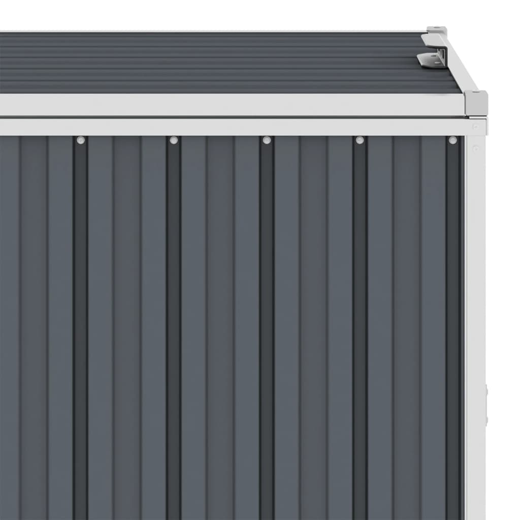 vidaXL Dvojitý přístřešek na popelnice šedý 143 x 81 x 121 cm ocel