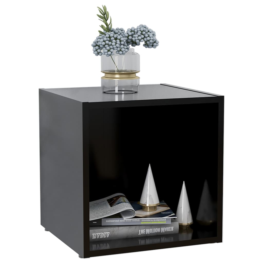 vidaXL TV stolek černý 37 x 35 x 37 cm dřevotříska