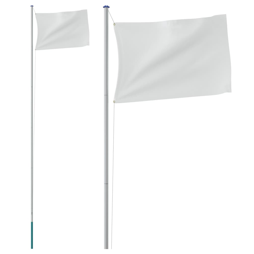 vidaXL Sekční vlajkový stožár stříbrný 6,23 m hliník