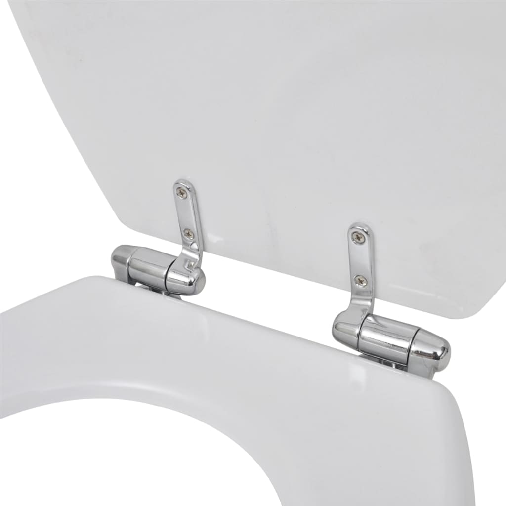 vidaXL WC sedátka s funkcí pomalého sklápění 2 ks bílá MDF
