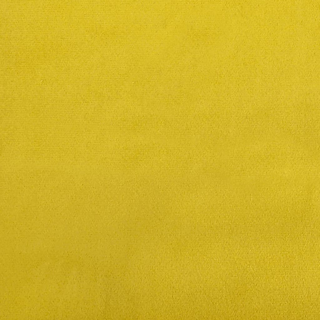 vidaXL Válenda s přistýlkou a matracemi žlutá 100 x 200 cm samet