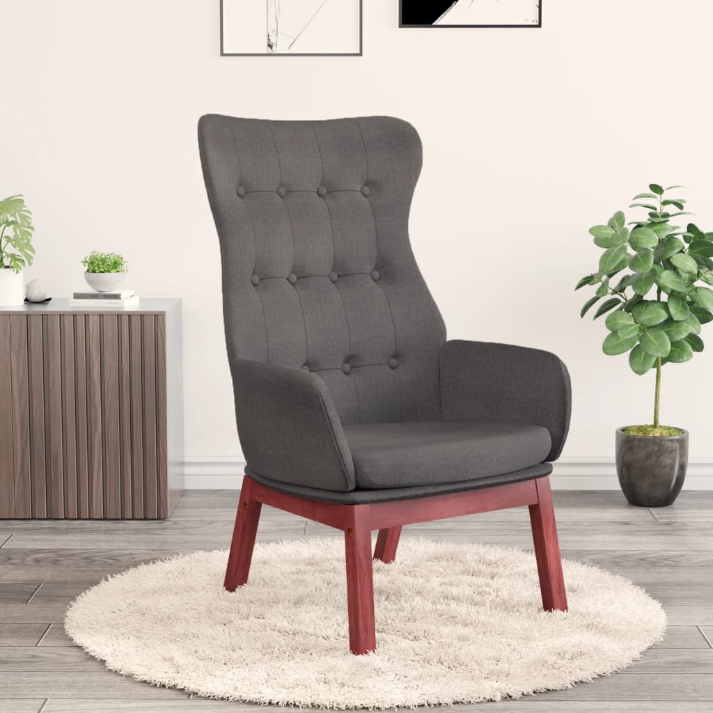 vidaXL Relaxační židle tmavě šedá textil