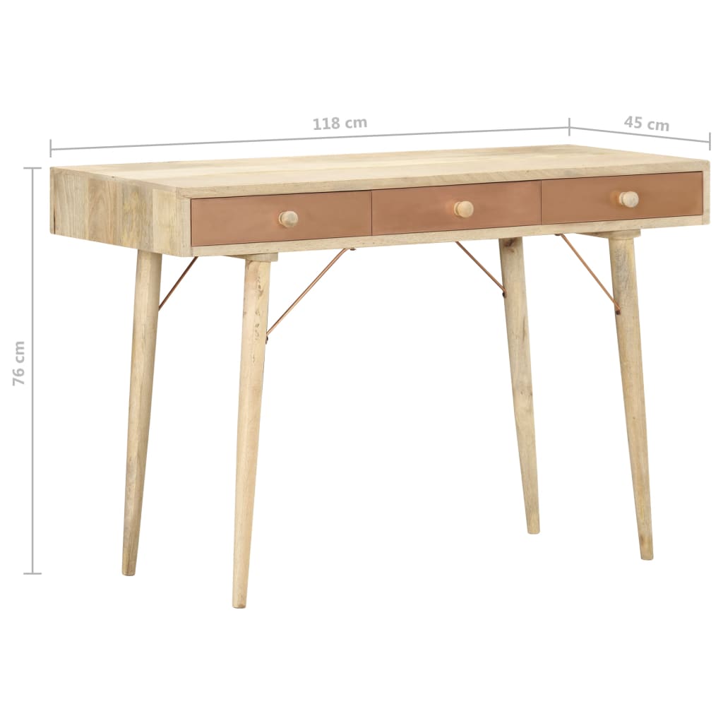 vidaXL Konzolový stolek 118 x 45 x 76 cm masivní mangovníkové dřevo