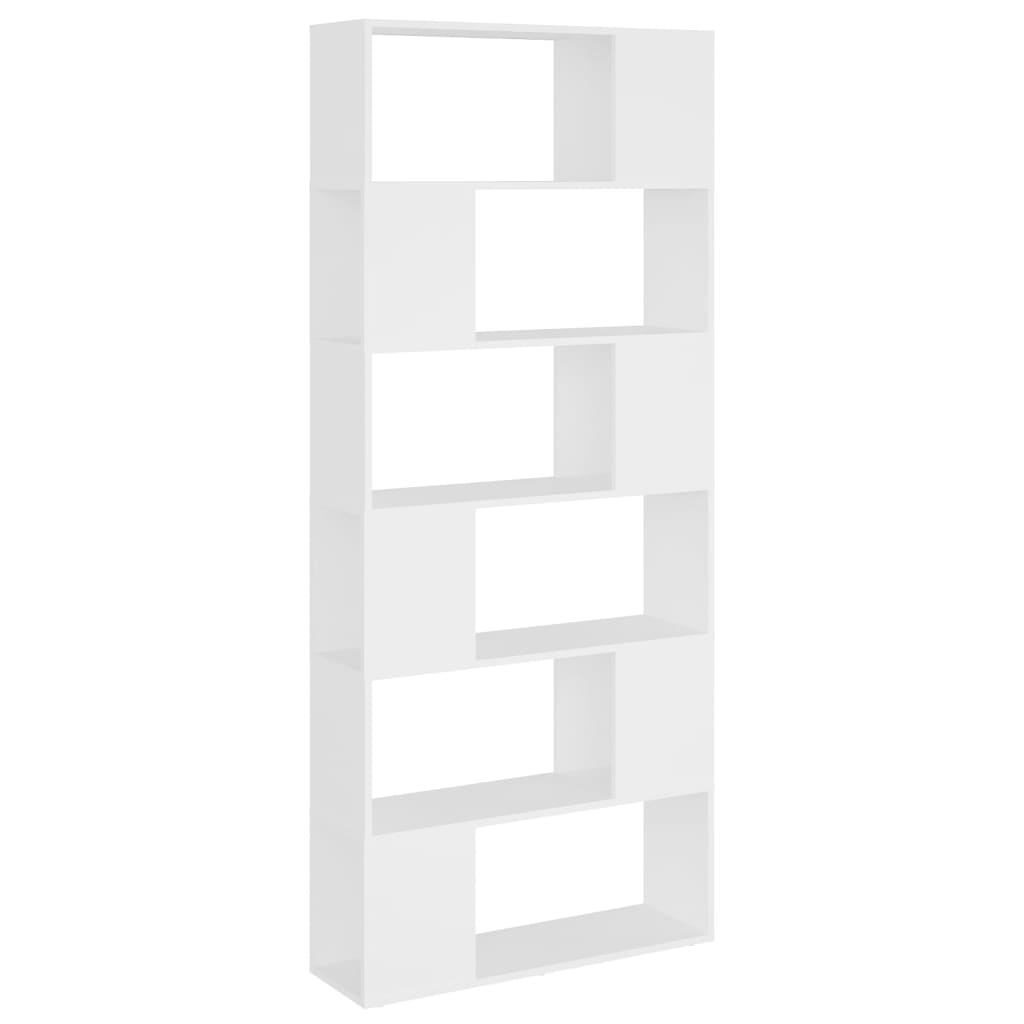 vidaXL Knihovna / dělicí stěna bílá 80 x 24 x 186 cm dřevotříska