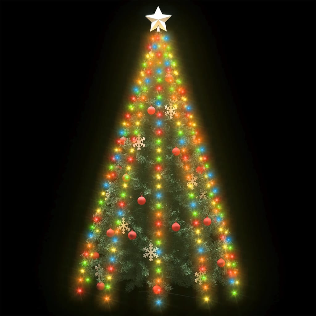 vidaXL Světelná síť na vánoční stromek 300 barevných LED diod 300 cm
