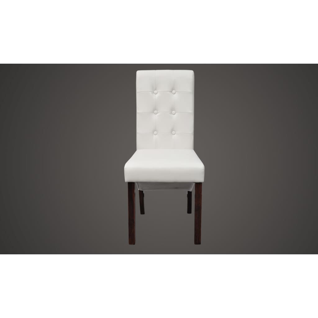 vidaXL Jídelní židle 4 ks bílé umělá kůže