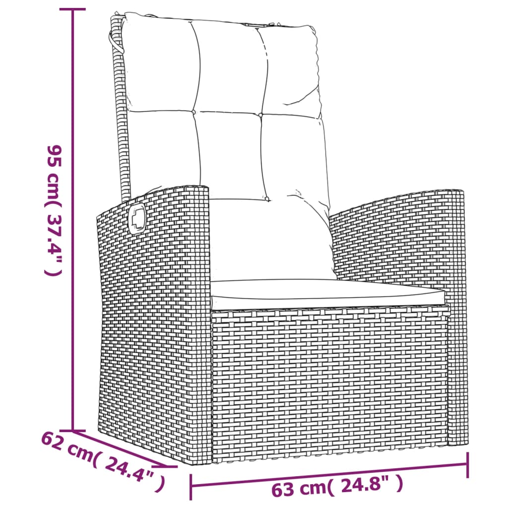 vidaXL 3dílná zahradní sedací souprava s poduškami šedá polyratan