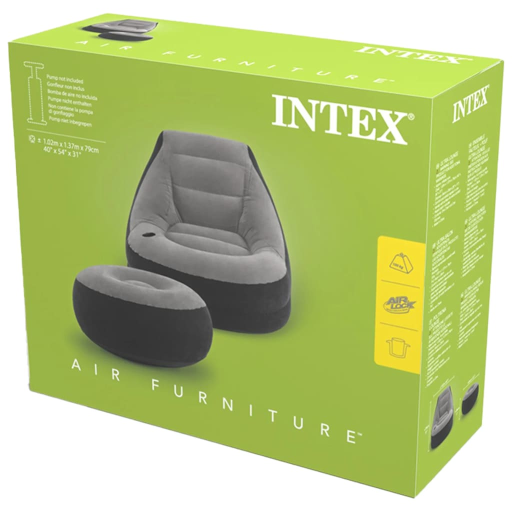 Intex Nafukovací křeslo s podnožkou Ultra Lounge Relax 68564NP