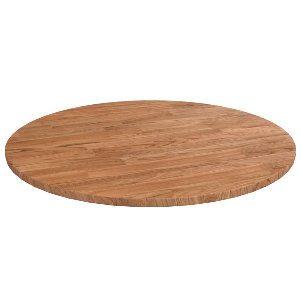 vidaXL Kulatá stolní deska světle hnědá Ø50x1,5cm ošetřený masivní dub