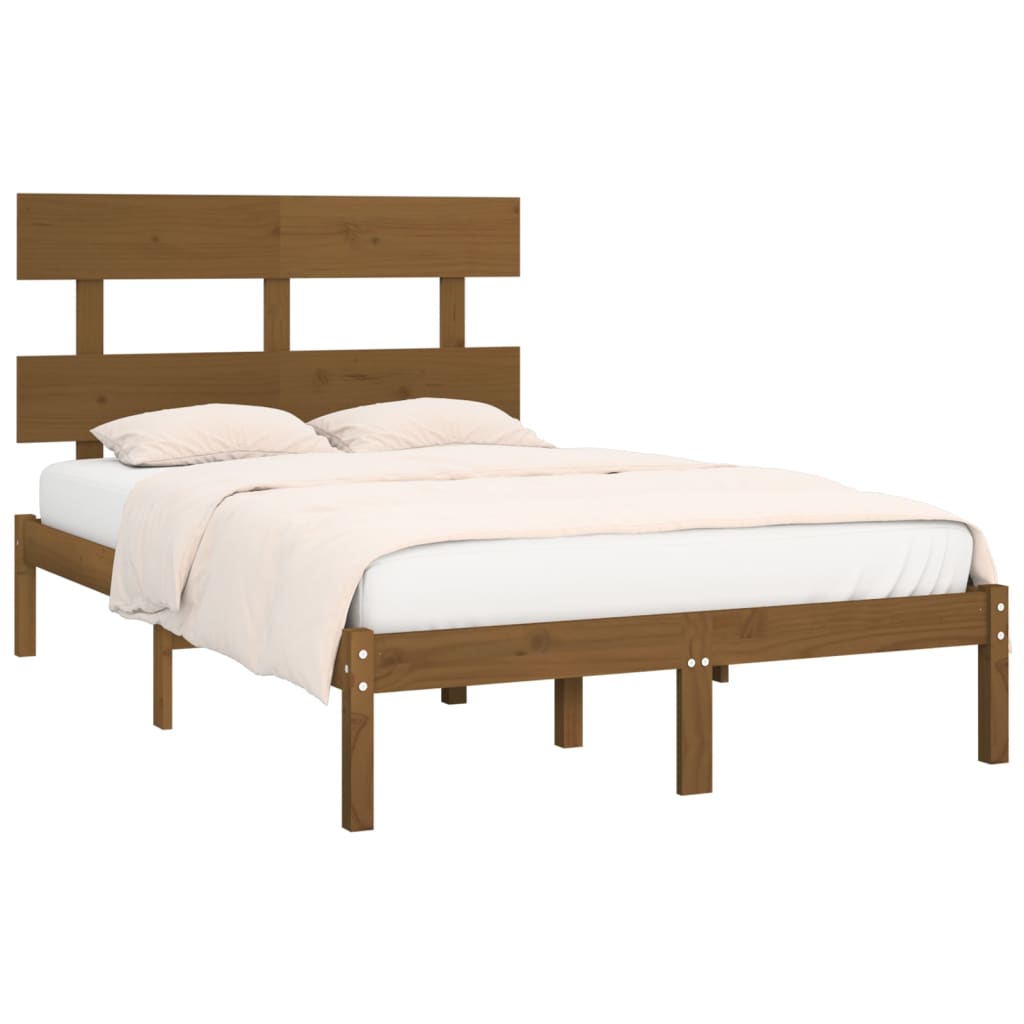vidaXL Rám postele medově hnědý masivní dřevo 160 x 200 cm