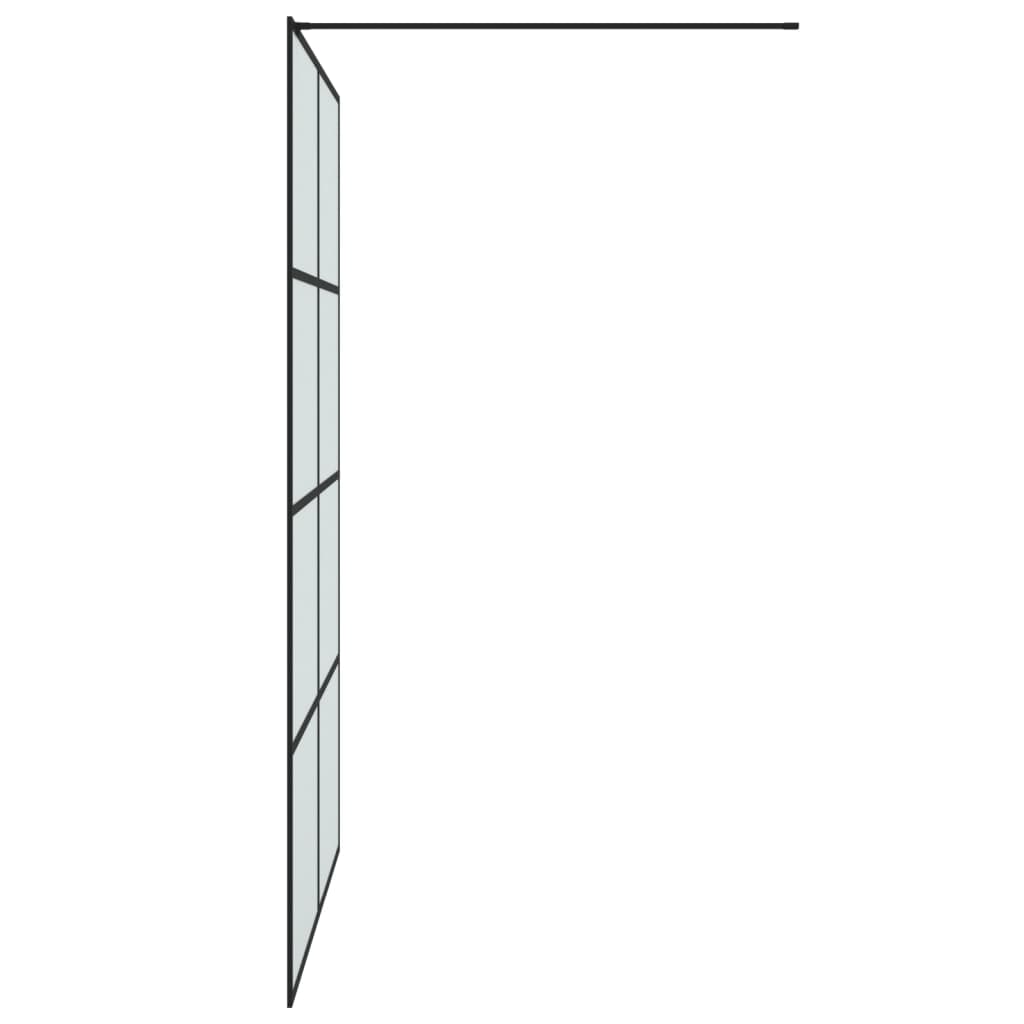 vidaXL Sprchová zástěna walk-in černá 140 x 195 cm mléčné ESG sklo