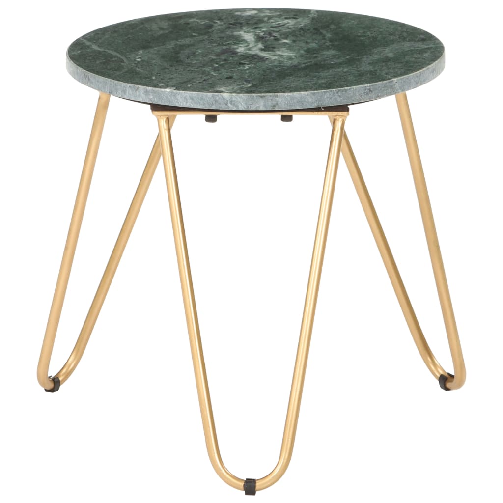 vidaXL Konferenční stolek zelený 40x40x40cm pravý kámen mramorový vzor