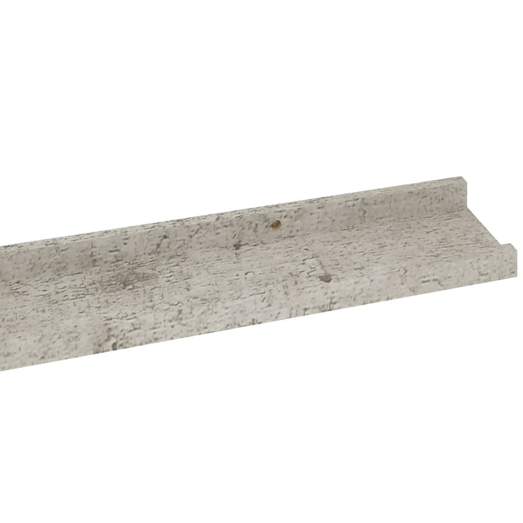 vidaXL Nástěnné police 2 ks betonově šedé 115 x 9 x 3 cm