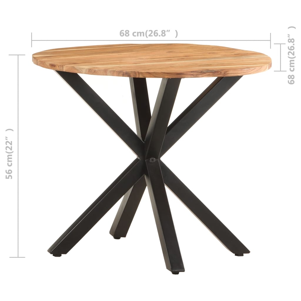 vidaXL Odkládací stolek 68 x 68 x 56 masivní akáciové dřevo
