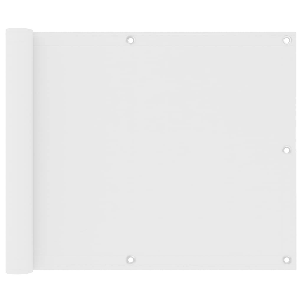 vidaXL Balkónová zástěna bílá 75 x 400 cm oxfordská látka