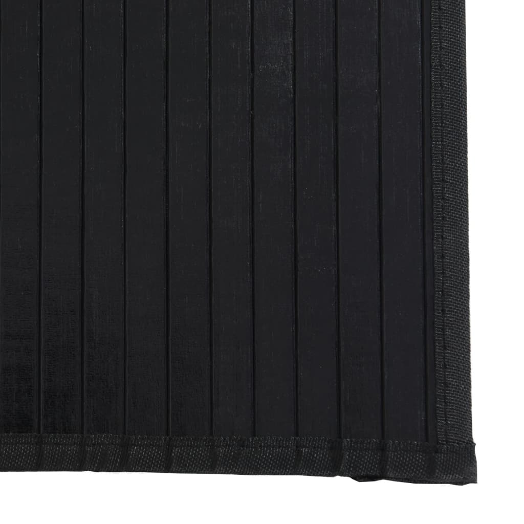 vidaXL Koberec obdélníkový černý 100 x 200 cm bambus