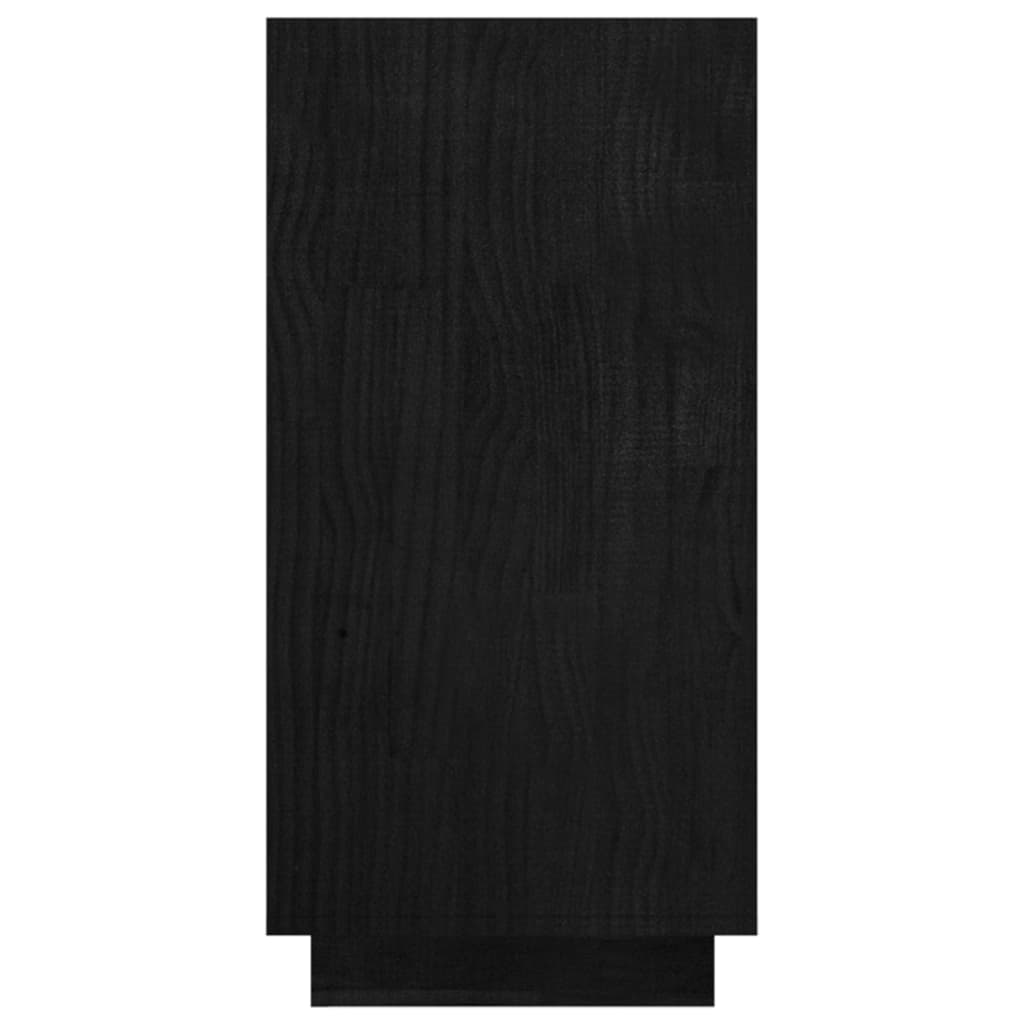 vidaXL Knihovna černá 80 x 35 x 71 cm masivní borovice