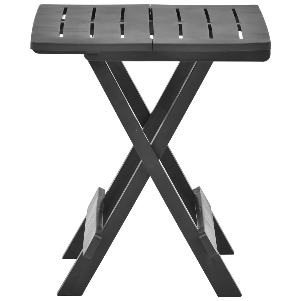 vidaXL Skládací zahradní stolek antracitový 45 x 43 x 50 cm plast
