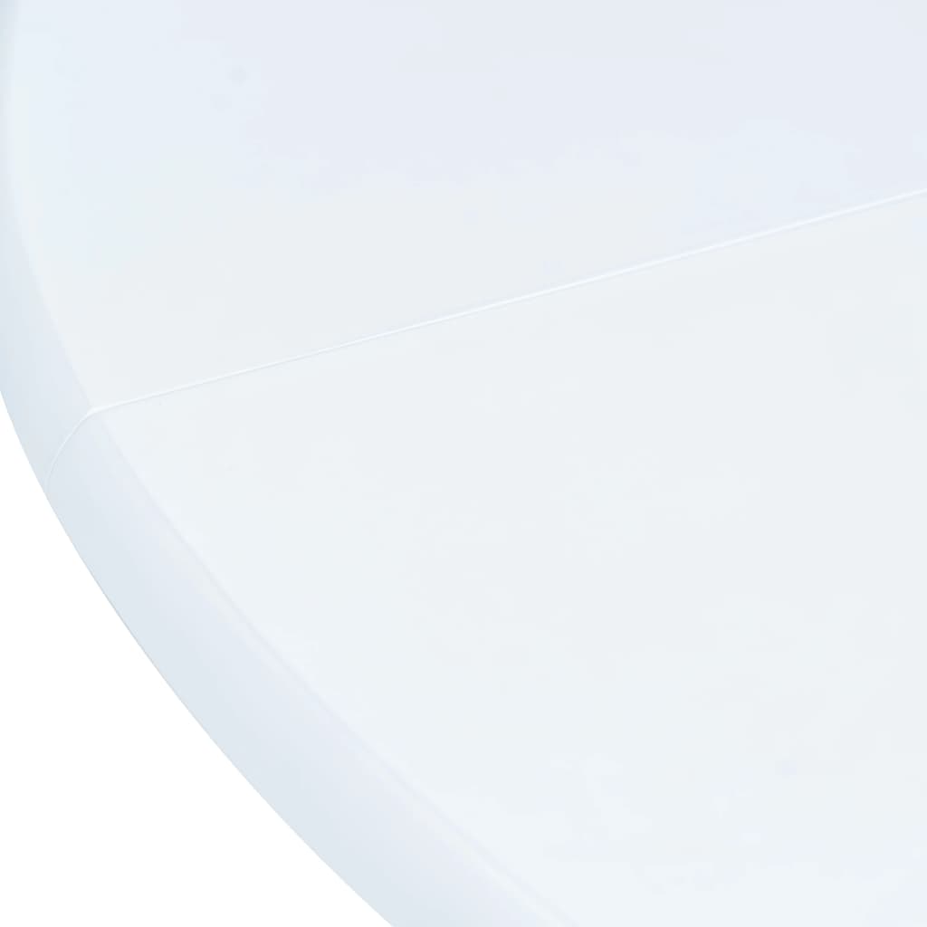 vidaXL 5dílný jídelní set masivní kaučukovník bílý