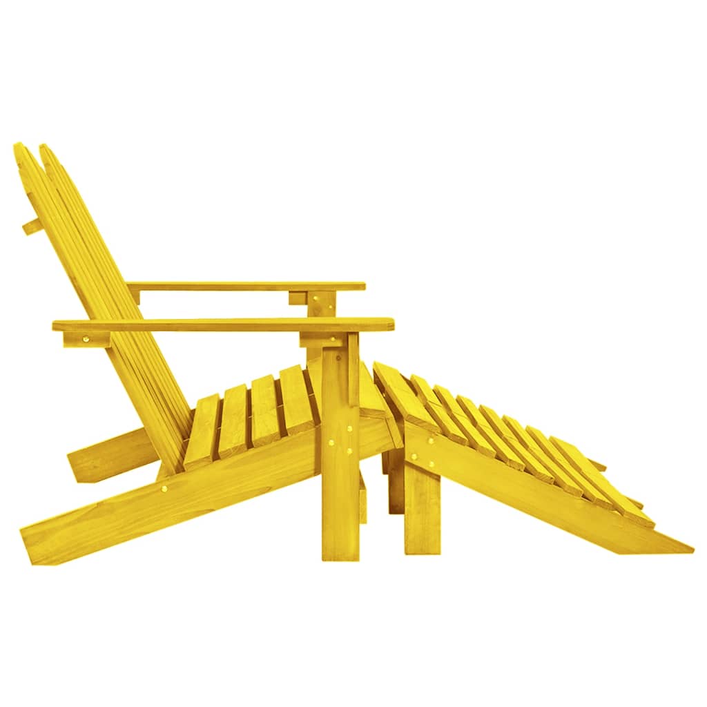 vidaXL 2místná zahradní židle Adirondack s podnožkou jedle žlutá