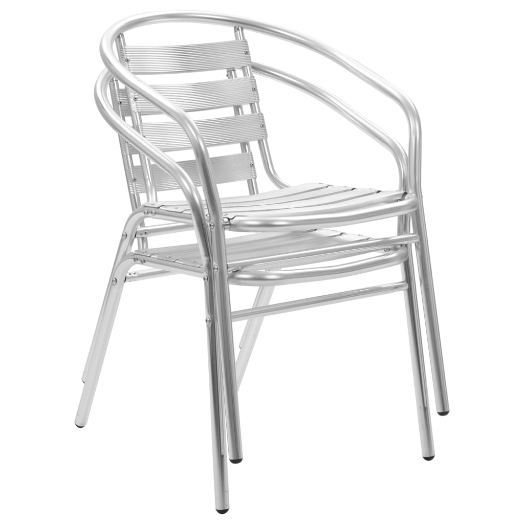 vidaXL Stohovatelné zahradní židle 2 ks hliník