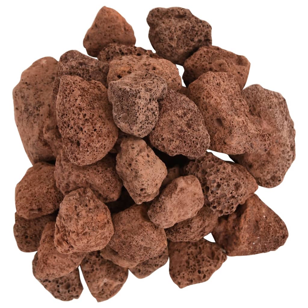 vidaXL Sopečné kameny 10 kg červené 3–5 cm