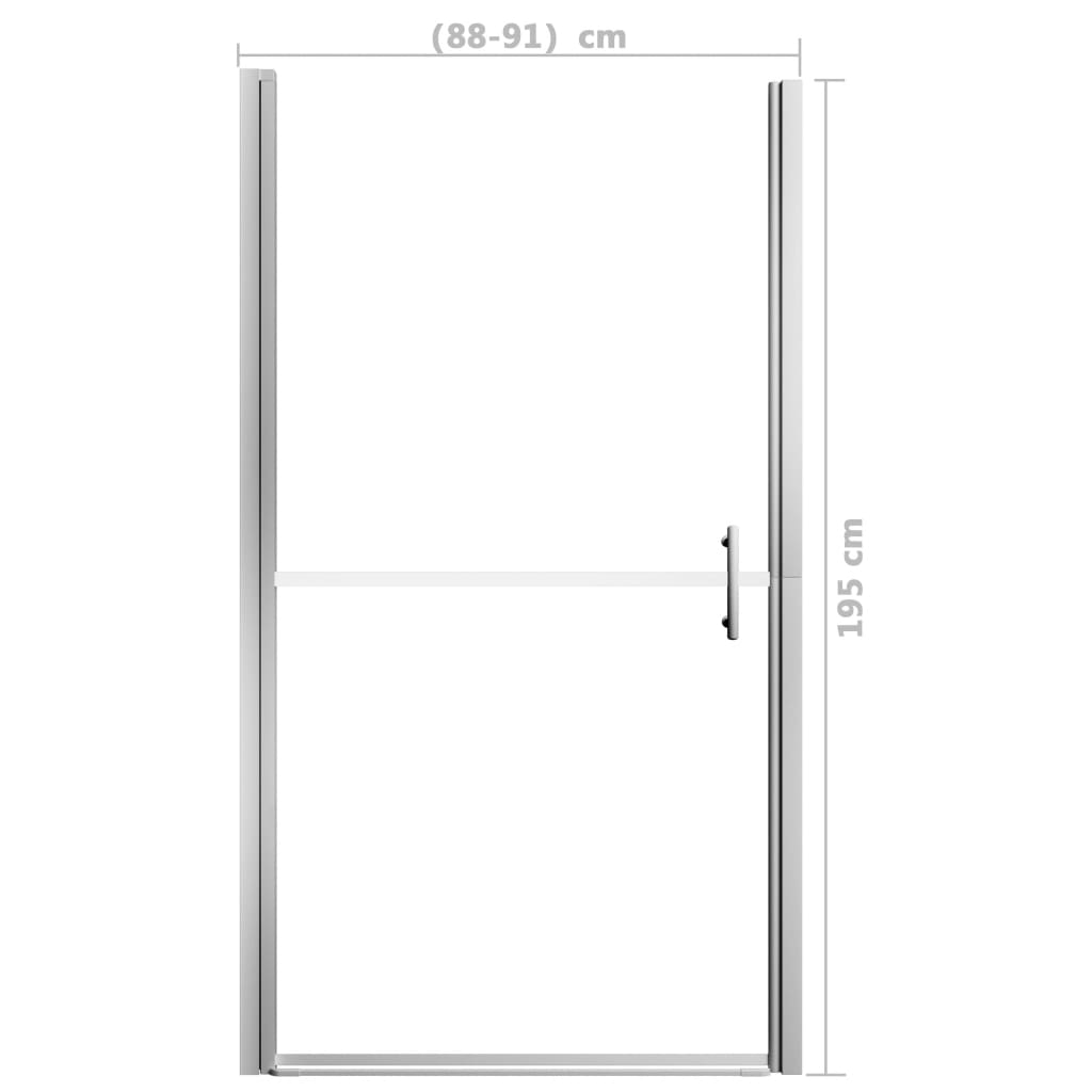 vidaXL Sprchové dveře matné tvrzené sklo 91 x 195 cm