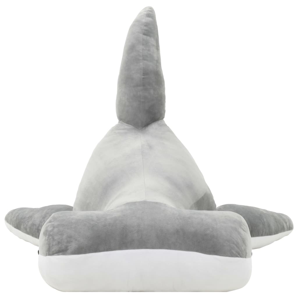vidaXL Plyšový žralok kladivoun k mazlení šedý