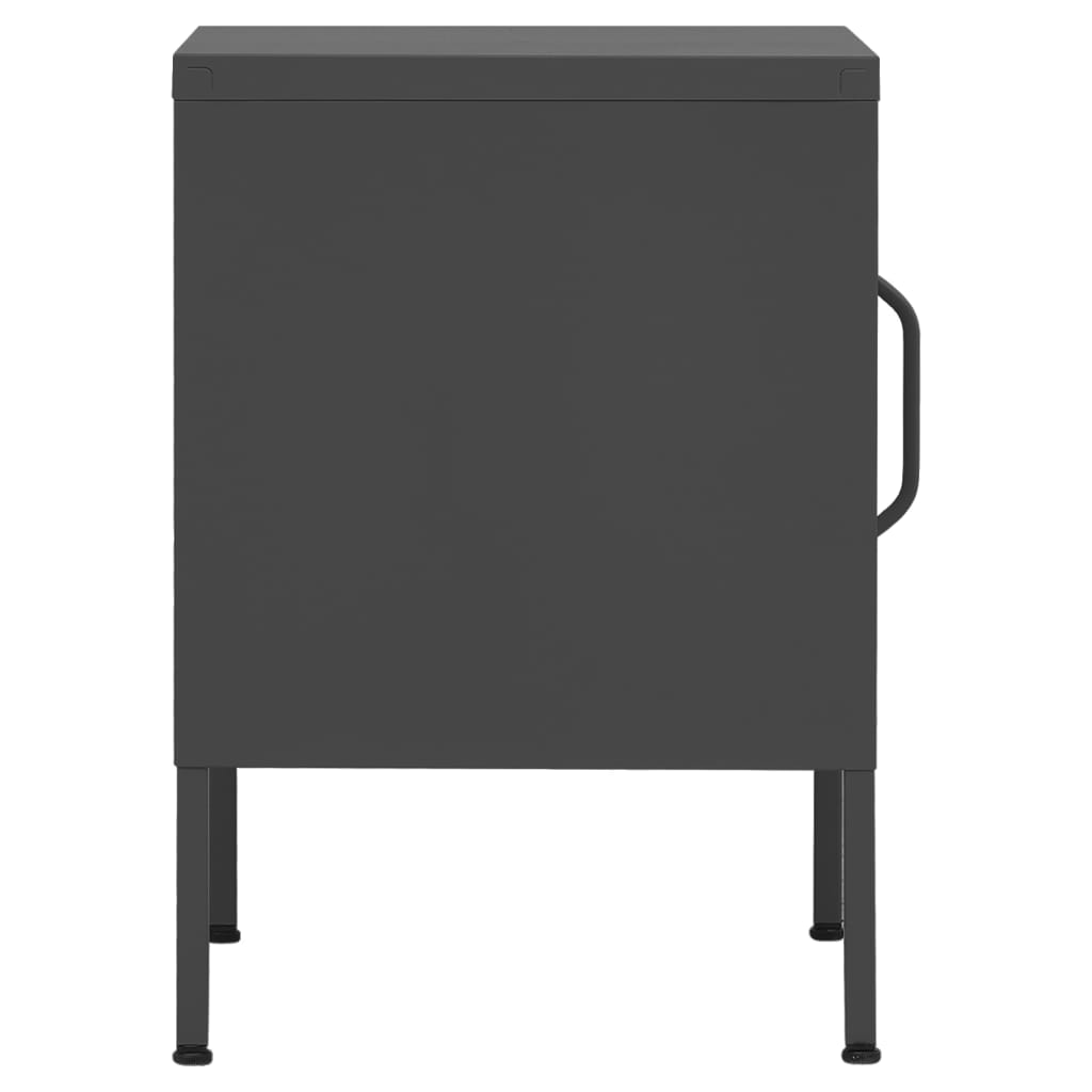 vidaXL Noční stolek antracitový 35 x 35 x 51 cm ocel