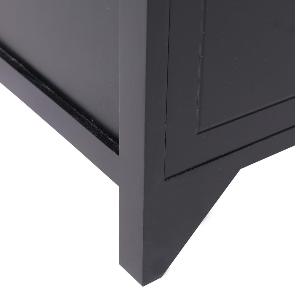 vidaXL Odkládací skříňka 6 zásuvek černá 60x30x75 cm dřevo pavlovnie