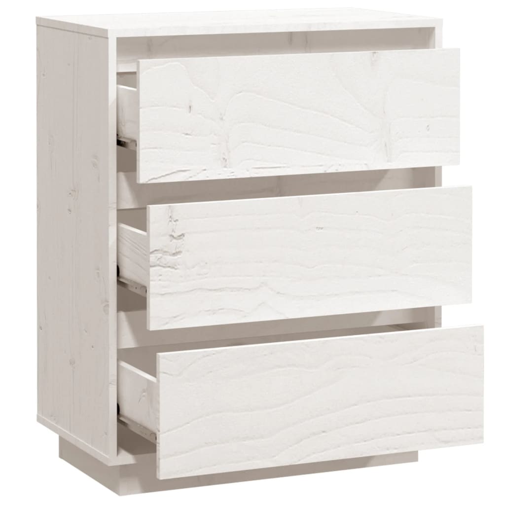 vidaXL Příborník bílý 60 x 34 x 75 cm masivní borové dřevo