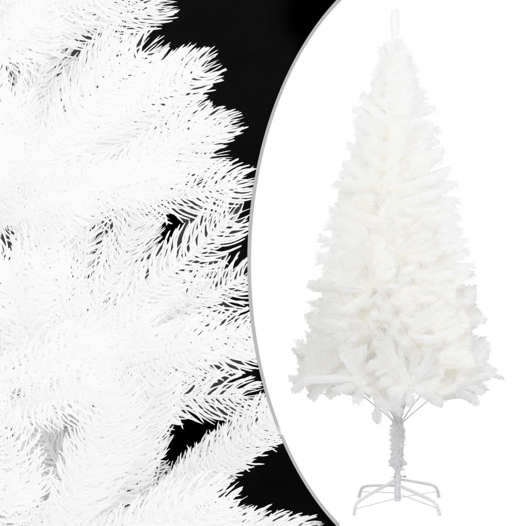 vidaXL Umělý vánoční stromek s LED osvětlením bílý 150 cm
