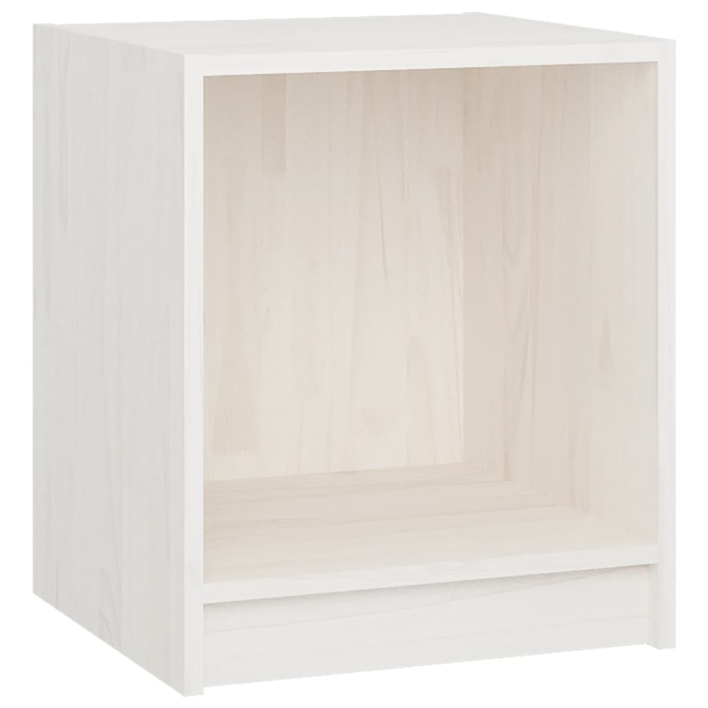 vidaXL Noční stolky 2 ks bílé 35,5x33,5x41,5 cm masivní borové dřevo
