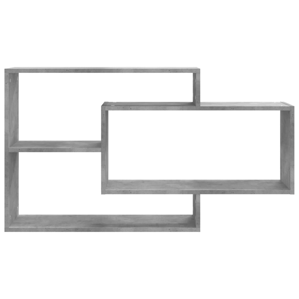 vidaXL Nástěnné police betonově šedé 104 x 20 x 58,5 cm dřevotříska