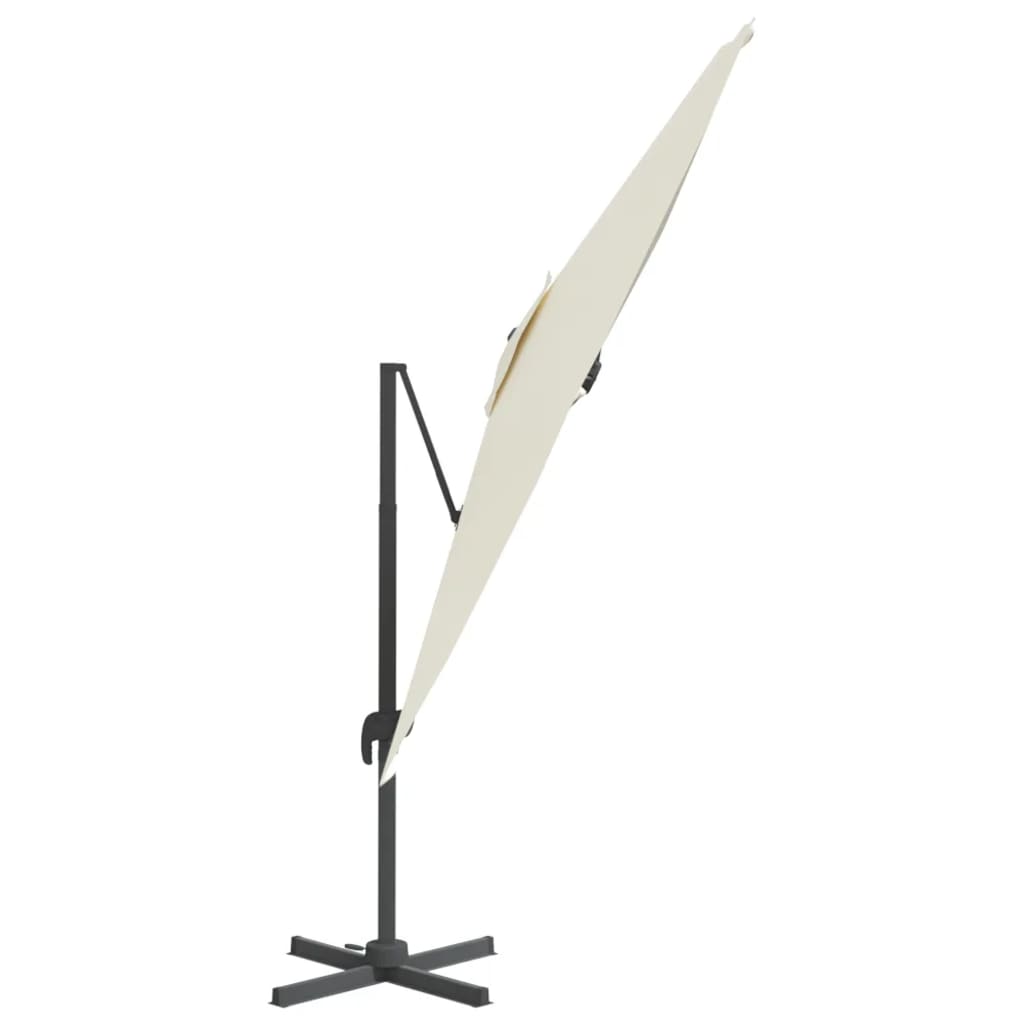 vidaXL Konzolový slunečník s hliníkovou tyčí pískově bílý 400 x 300 cm