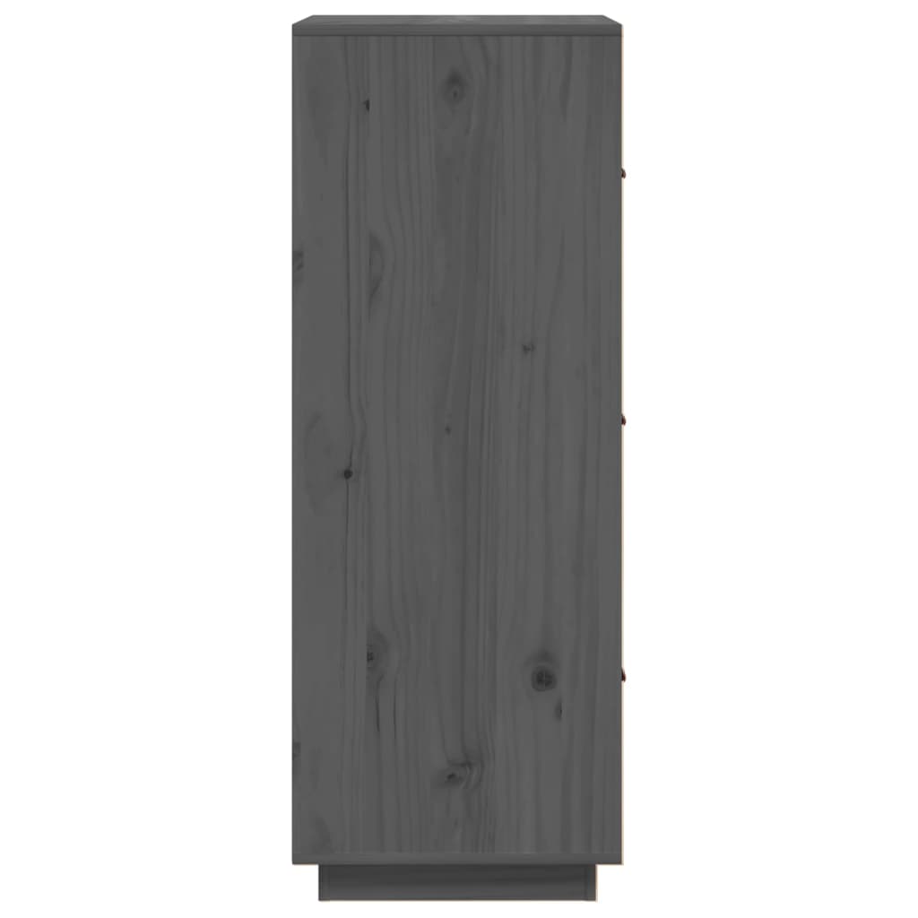 vidaXL Skříň highboard šedá 34x40x108,5 cm masivní borové dřevo