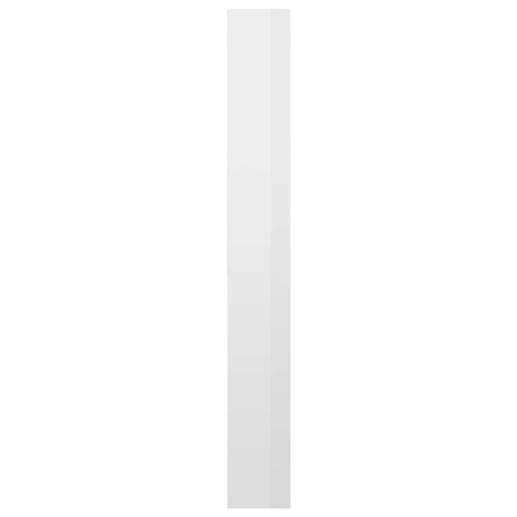 vidaXL Skříňka nad pračku bílá s vysokým leskem 64 x 24 x 190 cm