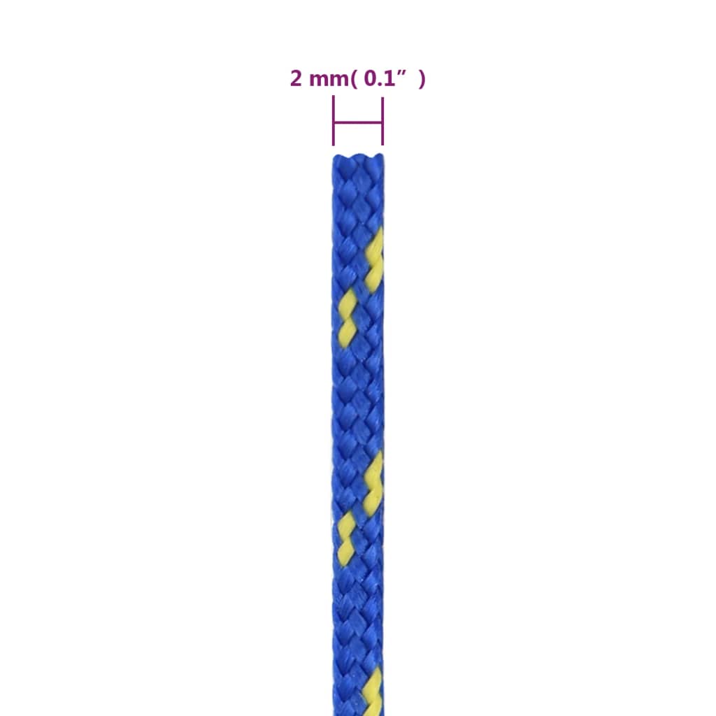 vidaXL Lodní lano modré 2 mm 25 m polypropylen