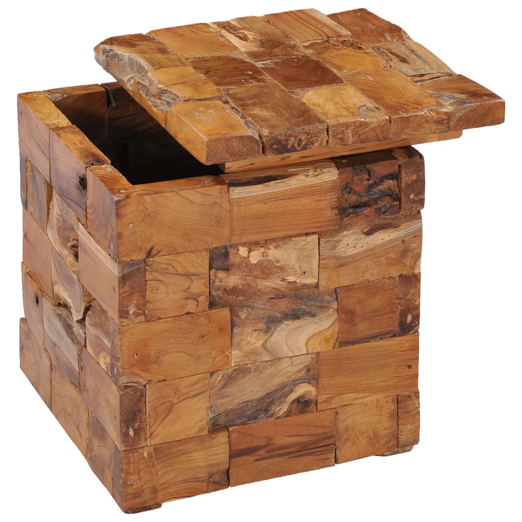 vidaXL Úložná stolička masivní teakové dřevo
