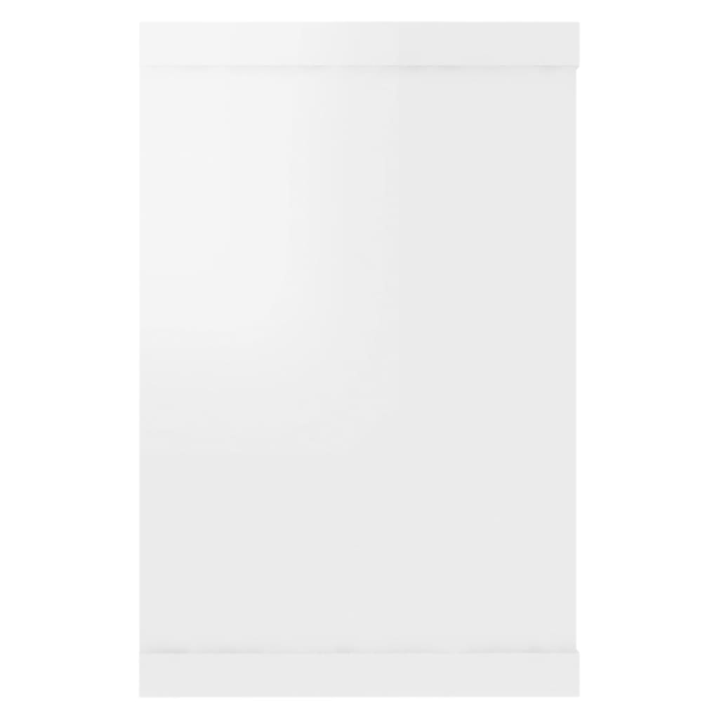 vidaXL Nástěnné krychlové police 6 ks bílé vysoký lesk 60 x 15 x 23 cm