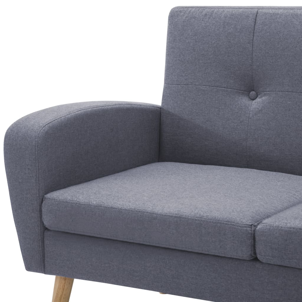 vidaXL Rohová sedačka s textilním čalouněním 186x136x79 cm světle šedá
