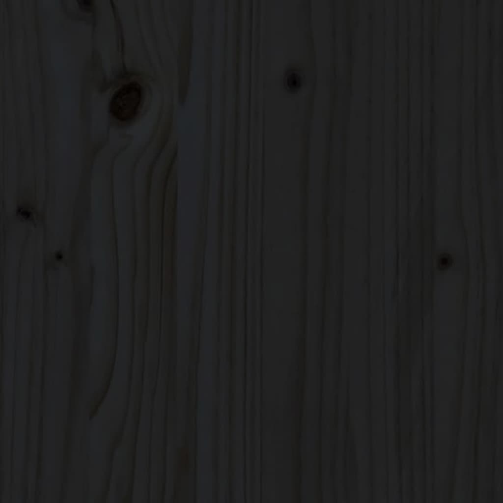 vidaXL Čelo postele černé 72,5 x 3 x 81 cm masivní borovice