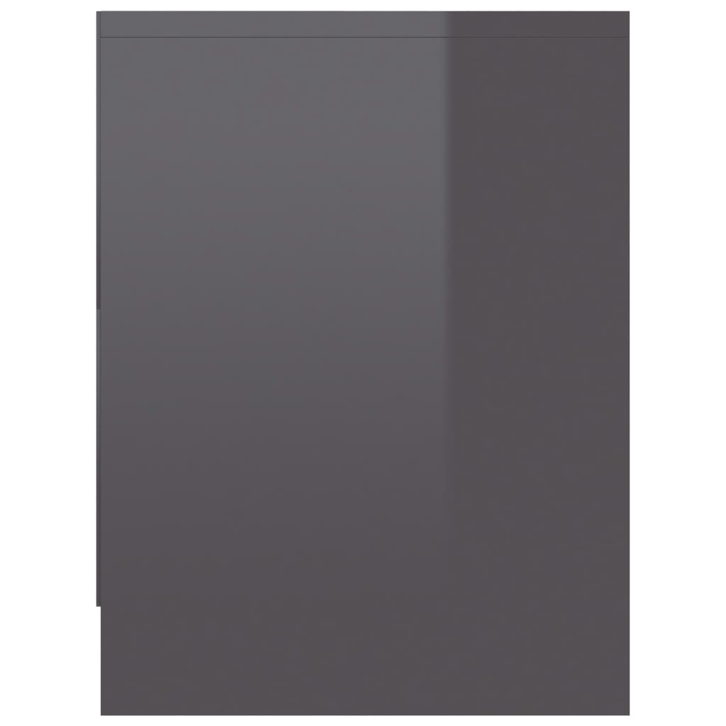 vidaXL Noční stolky 2 ks šedé s vysokým leskem 40x30x40 cm dřevotříska